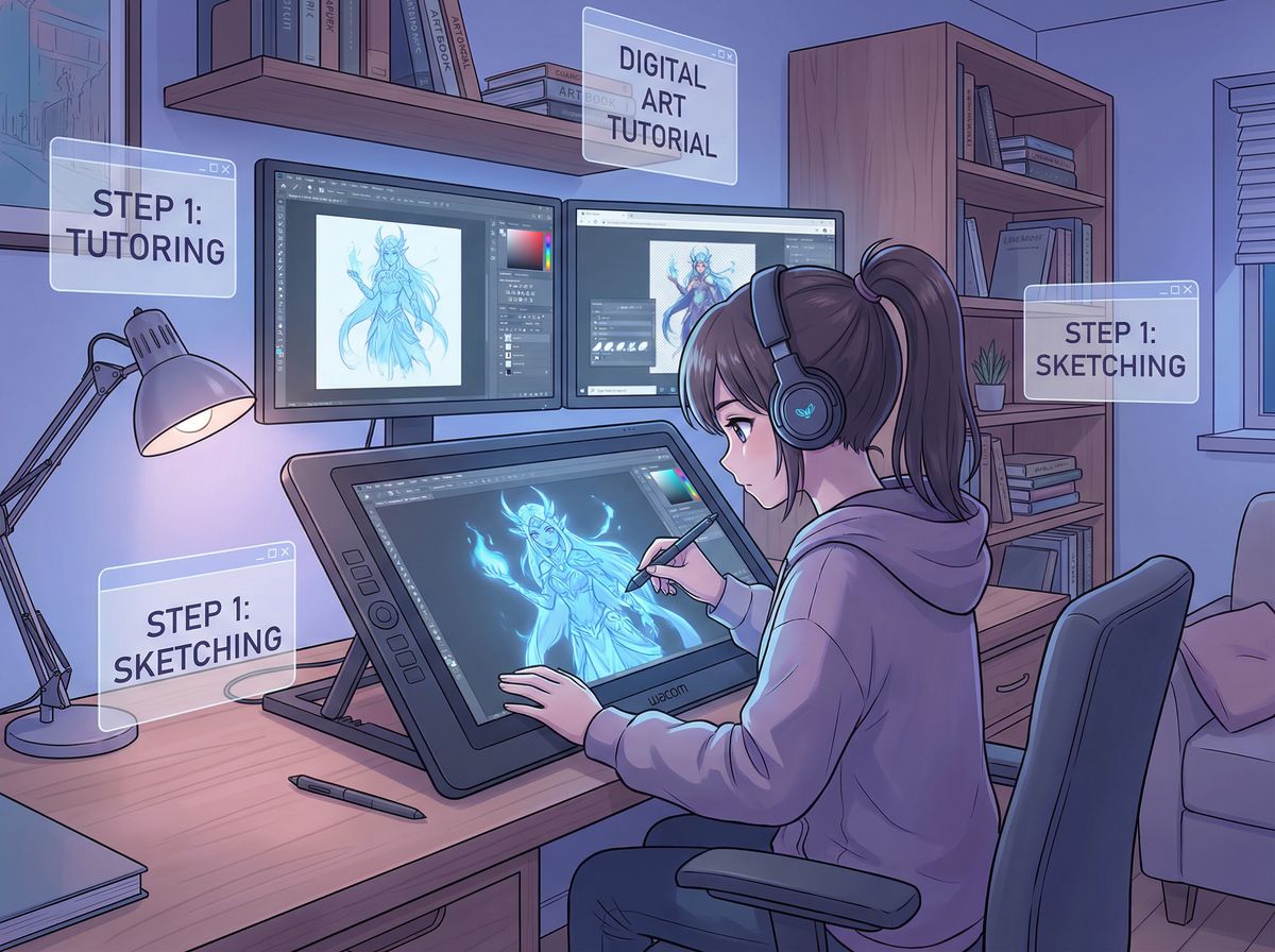 香蕉视频动漫教程-数字艺术创作演示